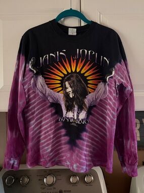 HTF - Vintage Janis Joplin Kozmic Blues - Hand dyed - Long Sleeve - 100% cotton